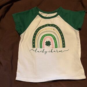 Lucky Charm Kids Shirt - Green and White